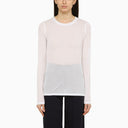 Roberto Collina White Cotton Blend Crew Neck Jumper