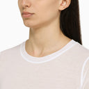 Roberto Collina White Cotton Blend Crew Neck Jumper