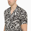 Pt Torino Ecru/Black Viscose Weave Shirt