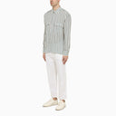 Pt Torino Ottanium Striped Shirt In Silk Blend