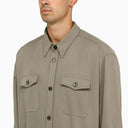 Ami Paris -shirt met zakken in taupe grijze wol