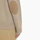 Ami Paris Beige Wool And Cashmere Cardigan