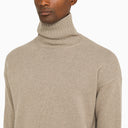 Ami Paris Taupe Taupe Wool Turtleneck
