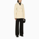 Sportmax Short Double Breasted Vanilla Wool And Cashmere Coat