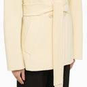 Sportmax Short Double Breasted Vanilla Wool And Cashmere Coat