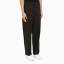 Department 5 Black Wool Baggy Trousers - Balardi