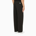 Department 5 Black Wool Baggy Trousers - Balardi