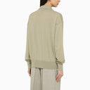 Ami Paris Sage Green Wool Polo Shirt