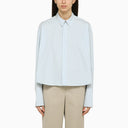 Ami Paris Broad Striped Blue Cotton Shirt