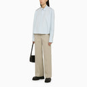 Ami Paris Broad Striped Blue Cotton Shirt