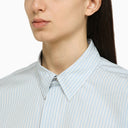 Ami Paris Broad Striped Blue Cotton Shirt