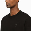 Ami Paris Black Ami De Coeur Crewneck Sweatshirt - Balardi