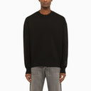 Ami Paris Black Crewneck Sweatshirt con patch