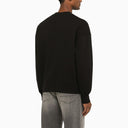 Ami Paris Black Crewneck Sweatshirt con patch