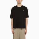 Ami Paris Black Cotton T Shirt With Logo