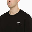 Ami Paris Black Cotton T Shirt With Logo