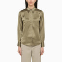 Vince Classic Green Silk Shirt