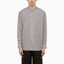 Studio Nicholson Navy Blue And Cream Striped Shirt