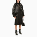 We11done Black Satin Bomber Jacket - Balardi