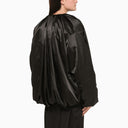 We11done Black Satin Bomber Jacket - Balardi