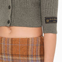 We11done Grey Cropped Cardigan - Balardi