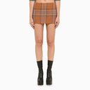 We11done Check Wool Miniskirt - Balardi