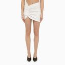 The Mannei White Cotton Wishaw Mini gonna con volant