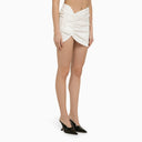 The Mannei White Cotton Wishaw Mini gonna con volant