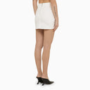 The Mannei White Cotton Wishaw Mini gonna con volant