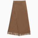 A.P.C. Ambroise Brodée Beige Virgin Wool Scarf