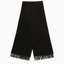 A.P.C. Alix Brodée Black Virgin Wool Scarf