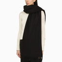 A.P.C. Alix Brodée Black Virgin Wool Scarf
