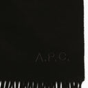 A.P.C. Alix Brodée Black Virgin Wool Scarf