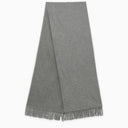 A.P.C. Ambroise Brodée Grey Virgin Wool Scarf