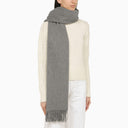 A.P.C. Ambroise Brodée Grey Virgin Wool Scarf