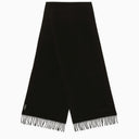 A.P.C. Ambroise Brodée Black Virgin Wool Scarf