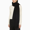 A.P.C. Ambroise Brodée Black Virgin Wool Scarf