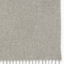 A.P.C. Ambroise Brodee Grey Virgin Wool écharpe
