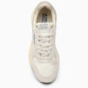 Autry Reelwind Trainer In White Nylon And Suede
