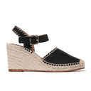 Chloe' Leather Wedge Sandals