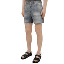 Saint Laurent Denim Destroyed California Shorts