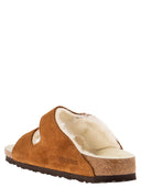 Birkenstock Arizona Suede Lamb Fur Slipper