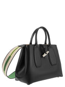 Longchamp Roseau Bag With Fabric Handle And Shoulder Strap