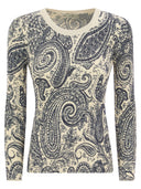 Pull à cou de l'équipage Etro avec motif en paisley