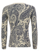 Pull à cou de l'équipage Etro avec motif en paisley
