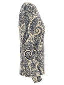 Pull à cou de l'équipage Etro avec motif en paisley