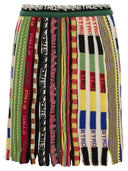 Etro Rainbow Jacquard Knit Skirt