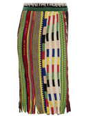 Etro Rainbow Jacquard Knit Skirt