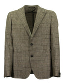 Tagliatore Prince Of Wales Jacket In Wool, Silk And Cashmere