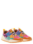 Flower Mountain Washi Sneakers In Suede And Technical Fabric